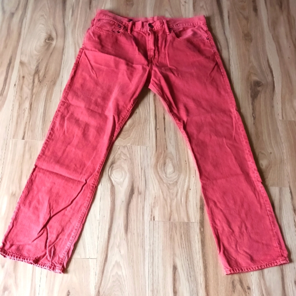 Orange Brick Gap 1969 straight denim jeans